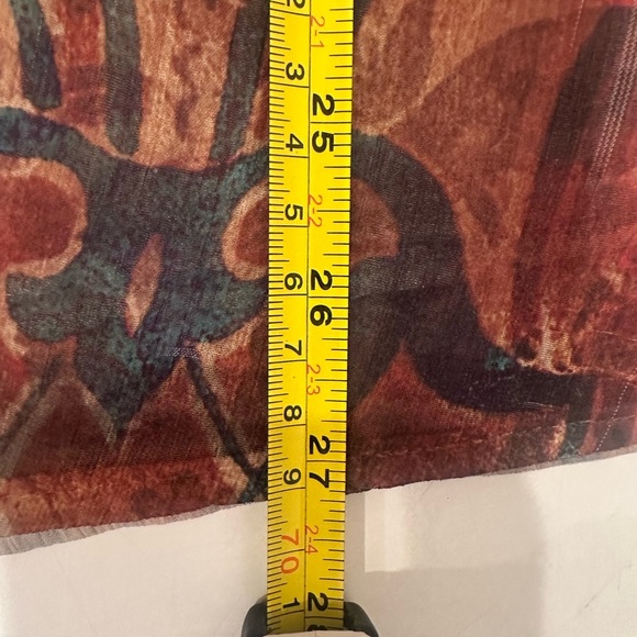 Energie Boho Y2K  Ruffled Babydoll Blouse  Sz Large Colorful Flowy Feminine Fall - Picture 6 of 7